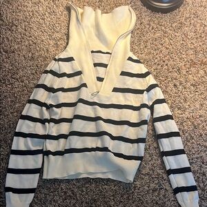 Striped Black and White Women's Sweater
